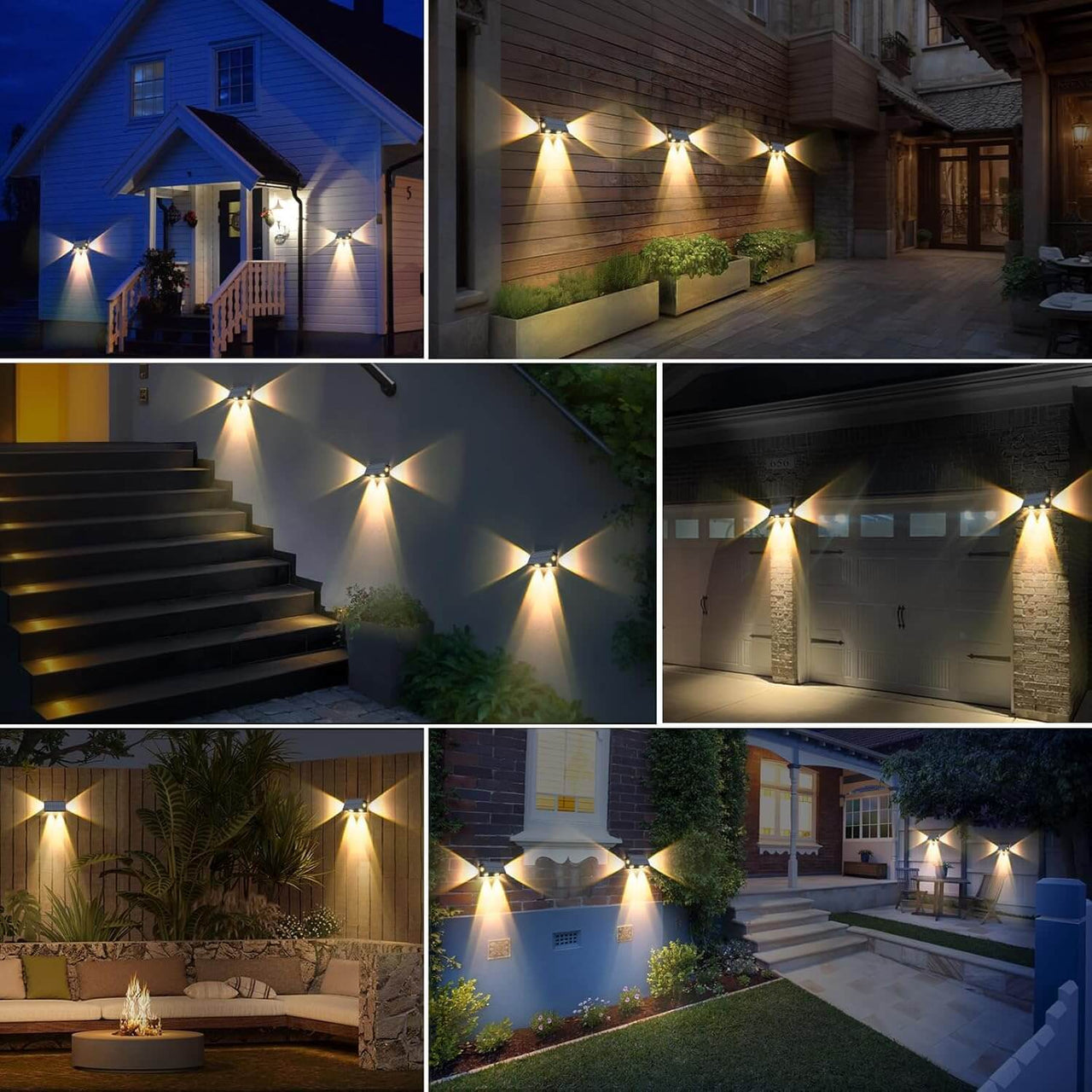 Solar Fence Lights Outdoor Fence Wall Lights