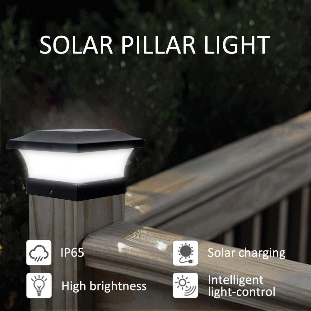 High brightness solar Pillar Light