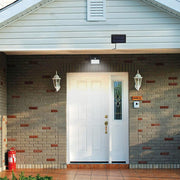Solar wall light in front of the door
