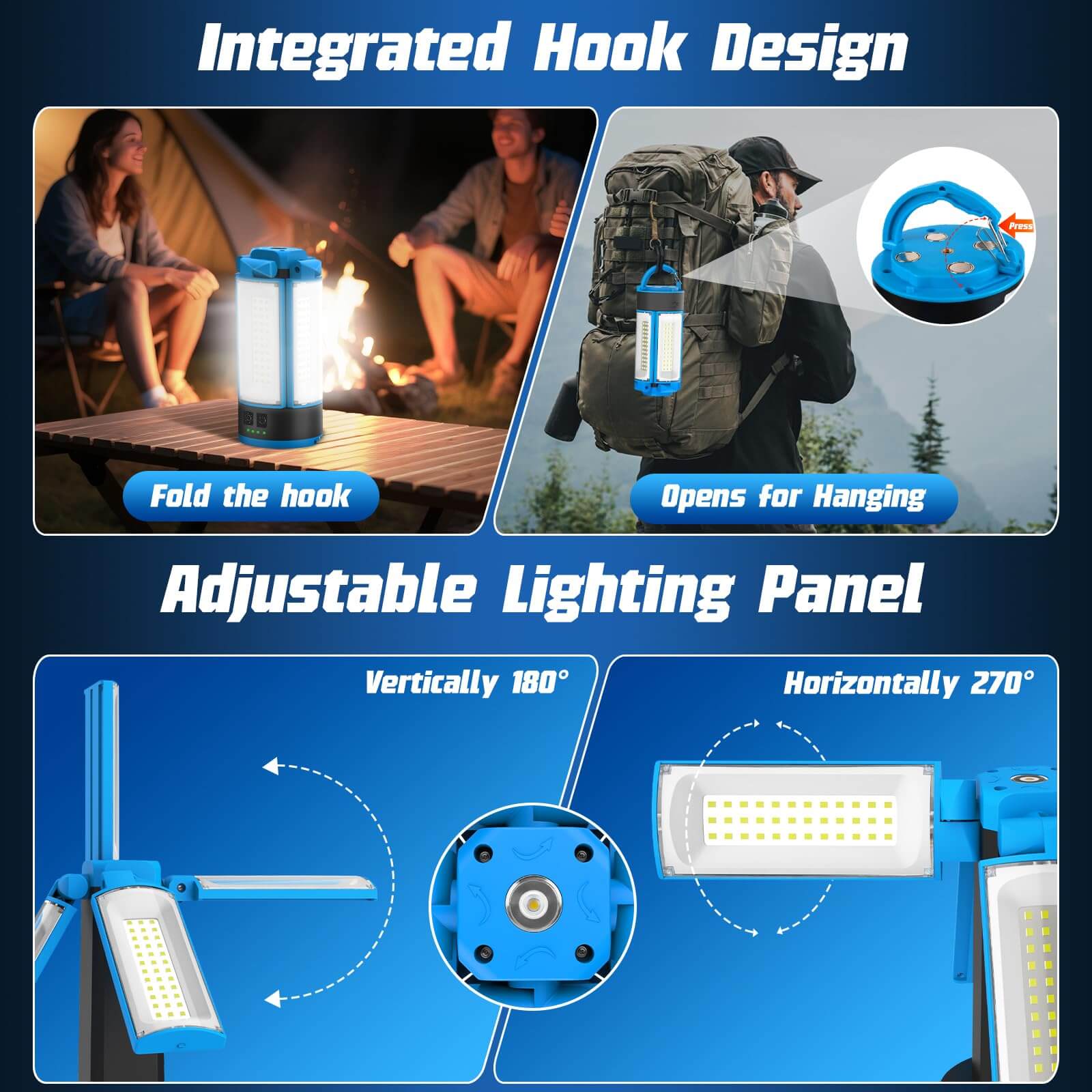 10400mAh Rechargeable LED Work Light with Tripod Stand | TSUN