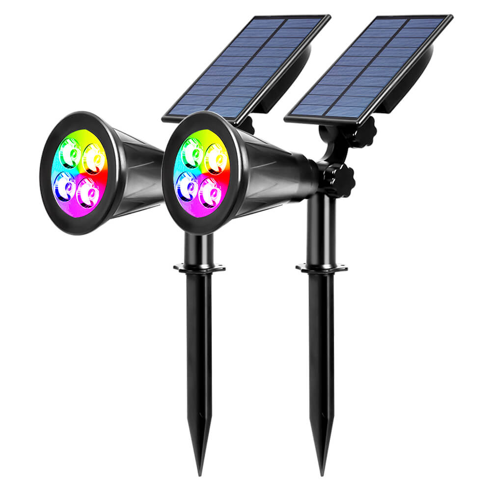 TSUN Colorful 4 LEDs Solar Spot Lights