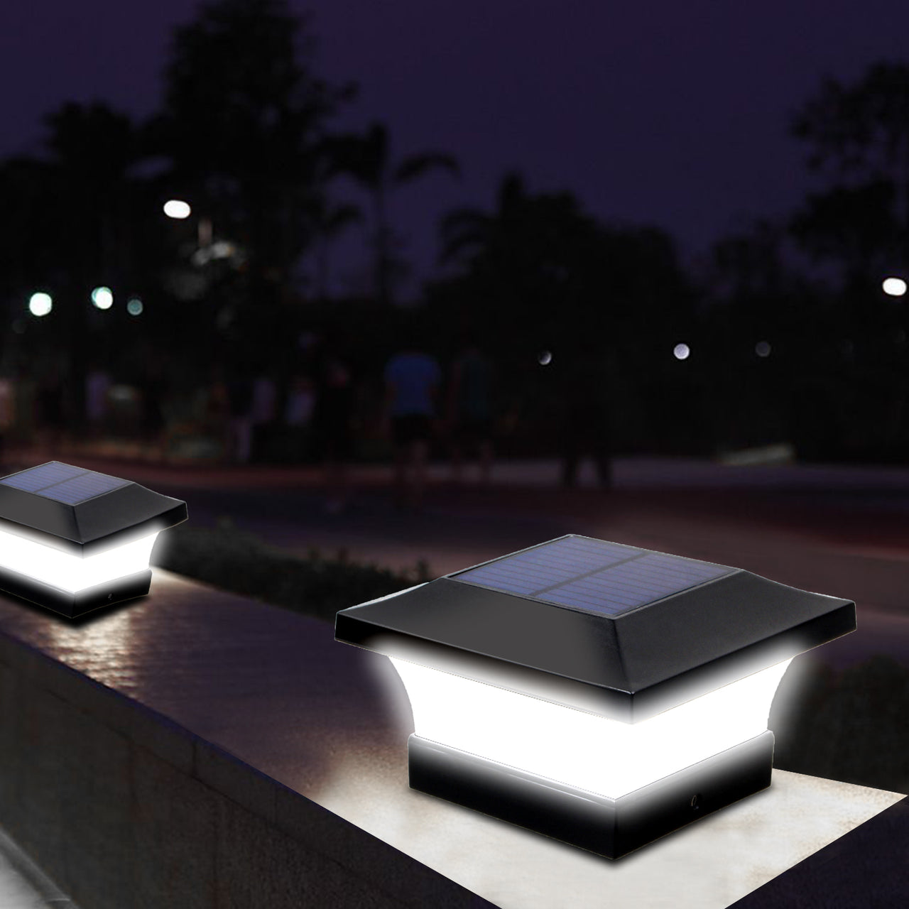 TSUN 4x4 inch Solar Post Caps Lights Cool White