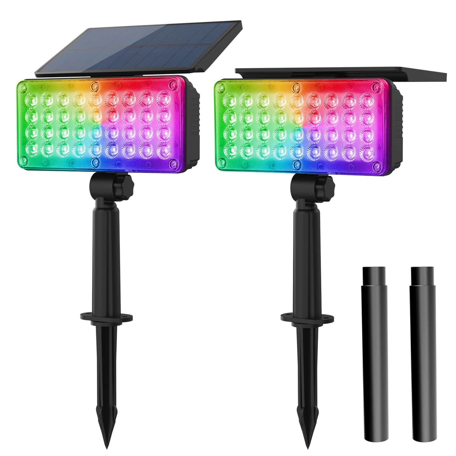 RGB Solar Spotlights Landscape Lights for Gardens - TSUN