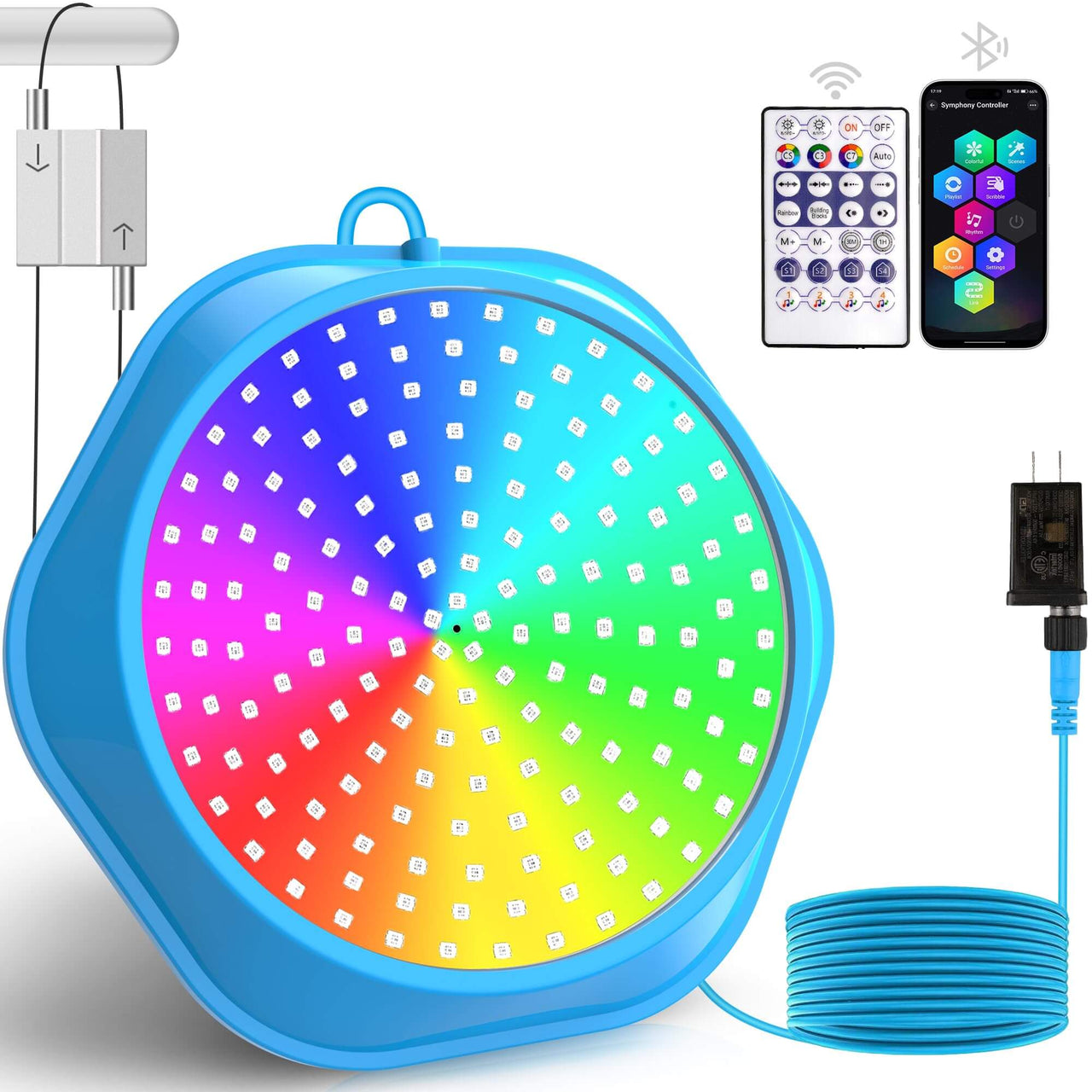 LED Pool Lights for Above Ground Pools with APP Control Color Changing Magnetic Submersible Underwater Lights
