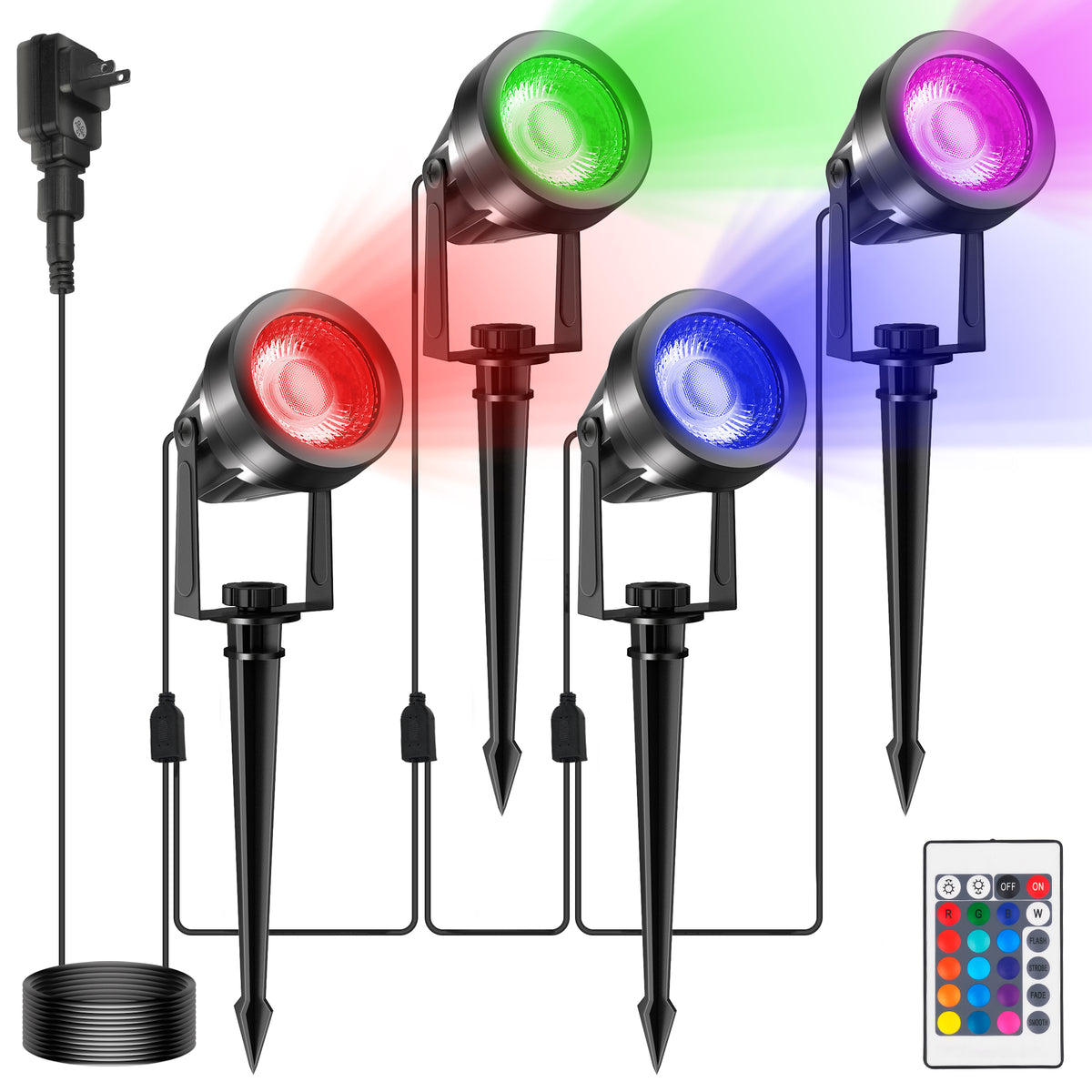 RGB Christmas Spot Light 12W Low Voltage Color Changing Landscape Light