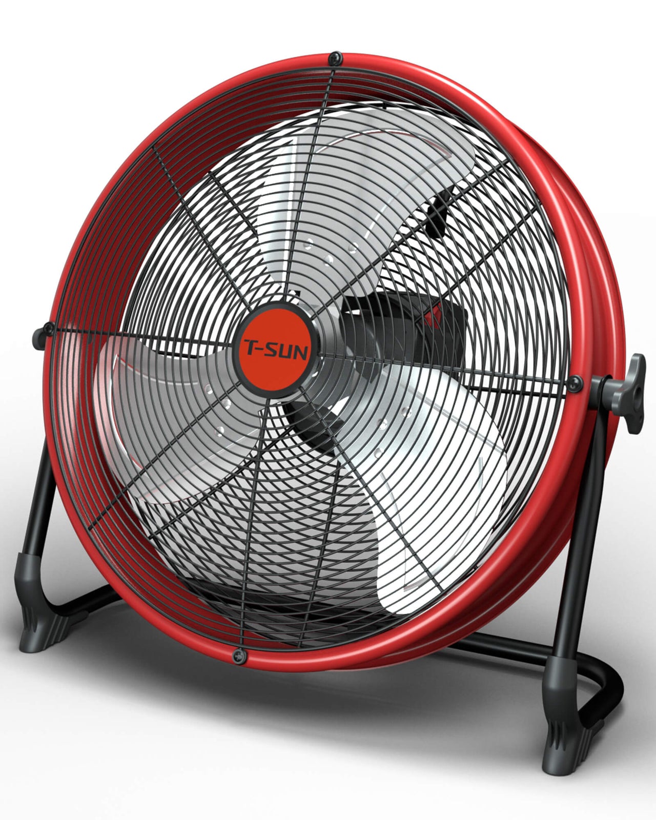 16" Battery Power Floor Fan Compatible with with AC Adapter and USB Output, Milwaukee Battery
