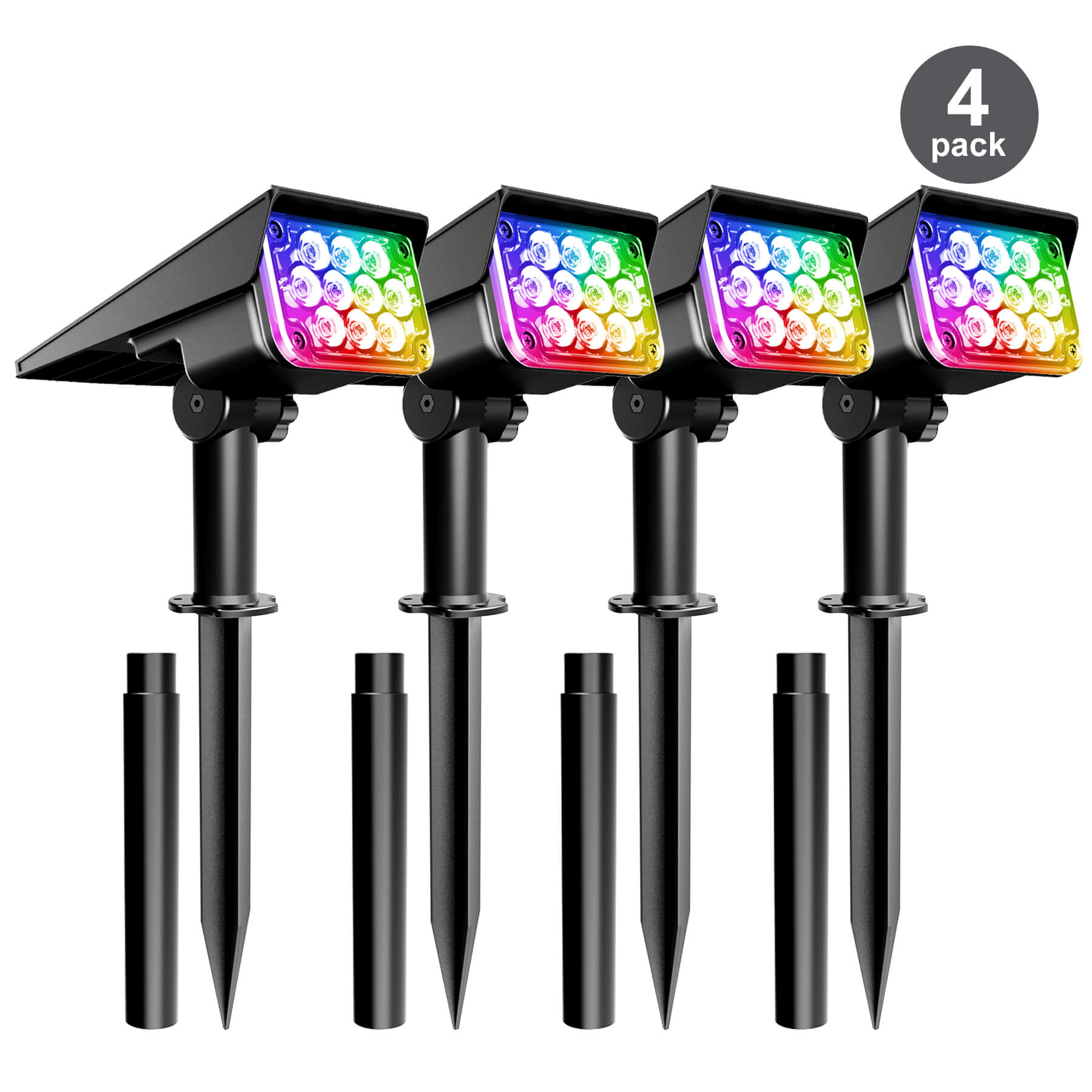 Outdoor RGB Solar Spotlights Festival Color Changing Lights | TSUN
