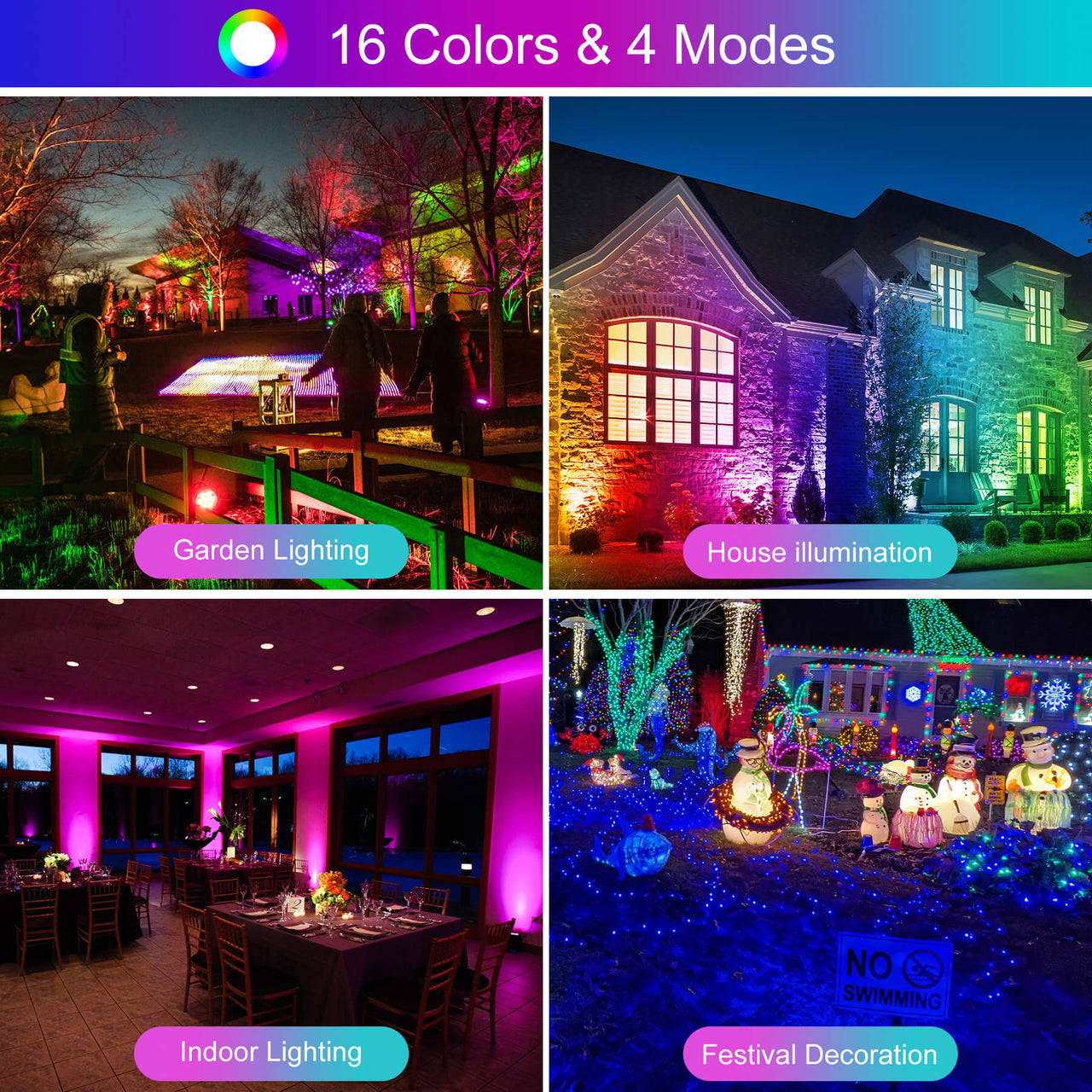 100W RGB Color Changing LED Flood Light