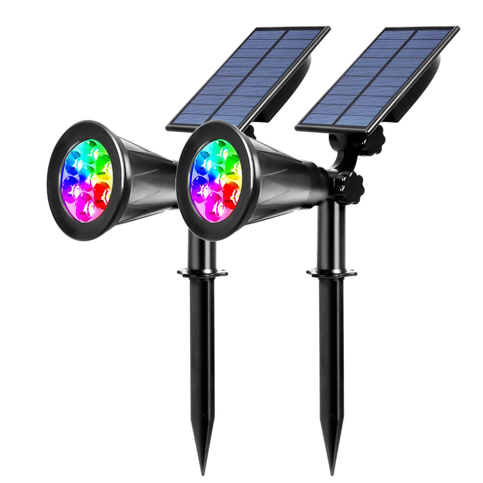 Colored solar spotlights 2 pack