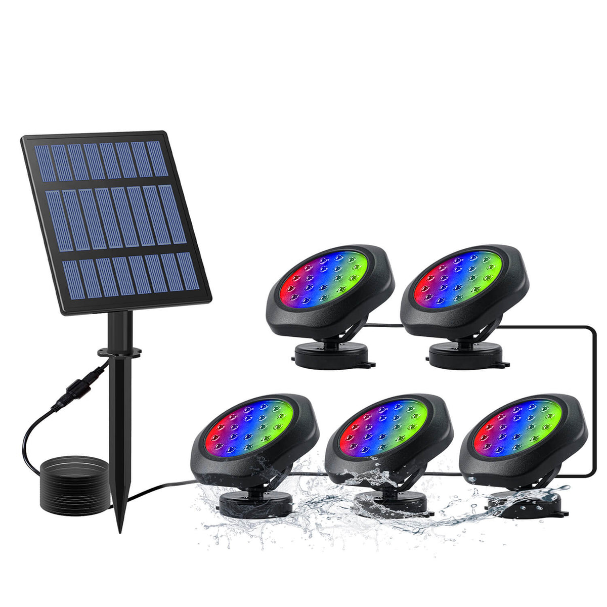 Waterproof Solar Pond Light | Underwater Light for Pond|TSUN Lighting
