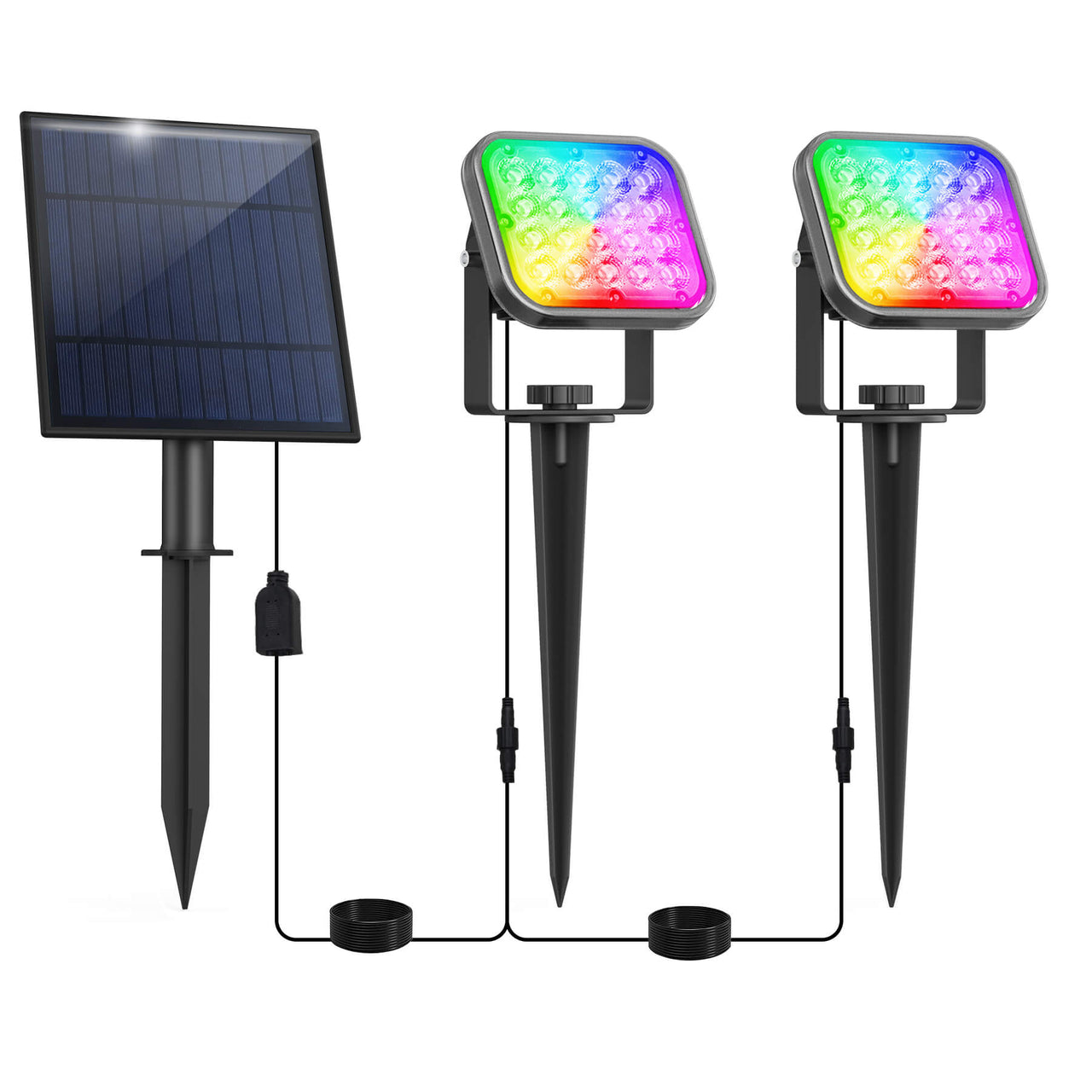 TSUN 20 LEDs Color Changing Solar Landscape Spotlight