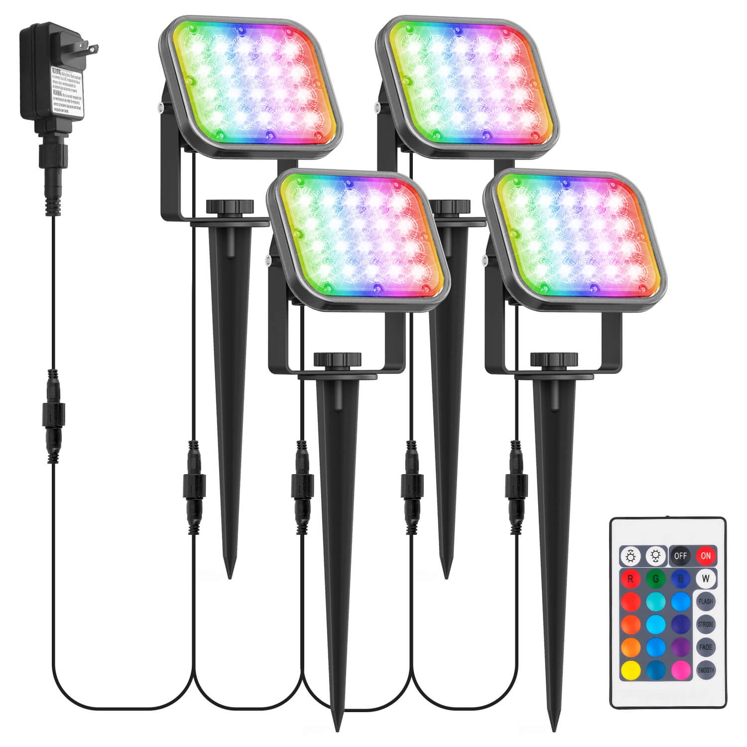 Remote Garden Lights | Color Changing Landscape Spotlight|TSUN Lighting