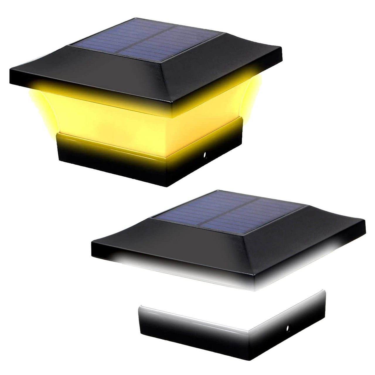 TSUN 4x4 Zoll Solar-Pfostenkappen beleuchtet zweifarbigen Schalter 