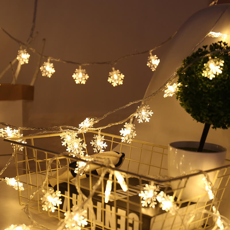 Snowflake Simple Led String Snowflake LED String Lights | Christmas String Lights