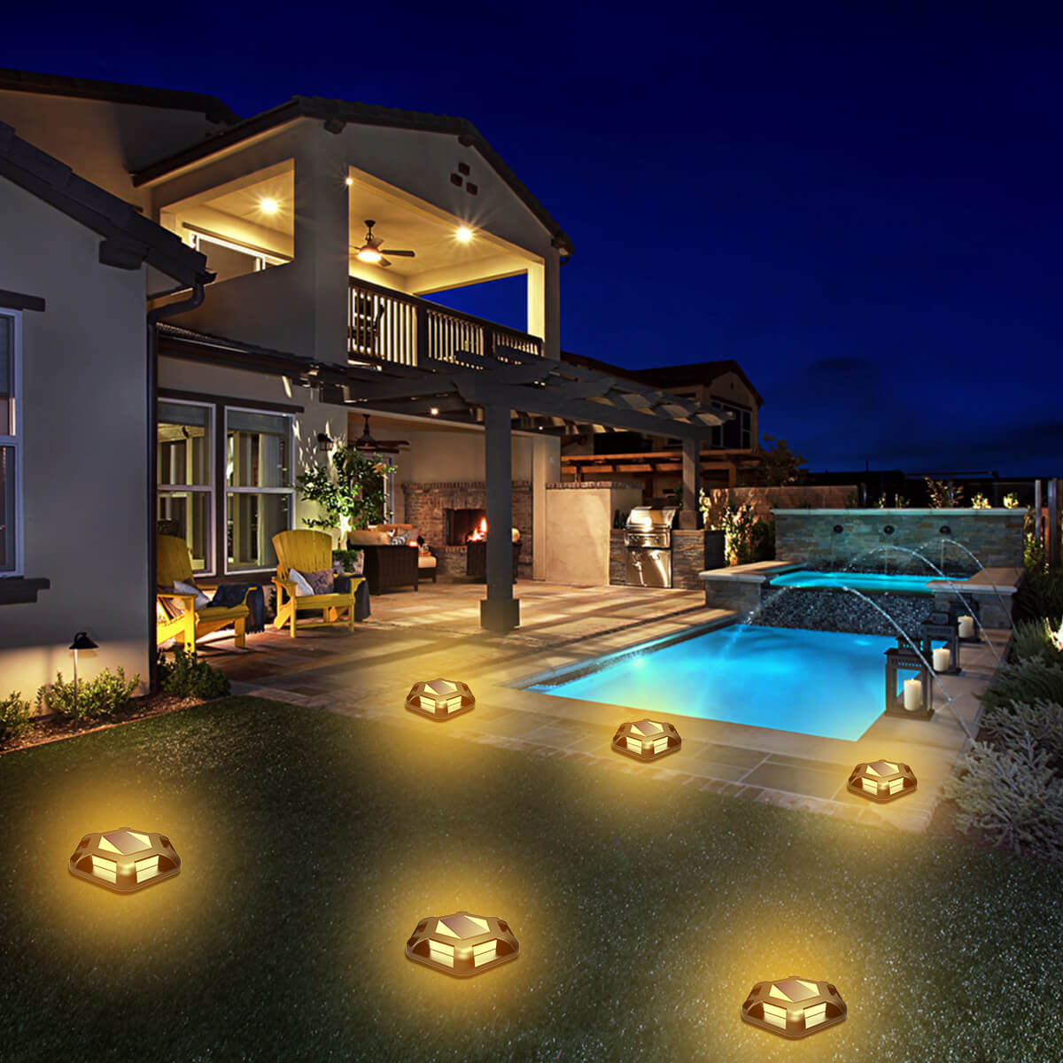 Solar Step Lights For Outdoors