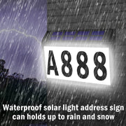 Waterproof solar light address sign can holds up to rain and snow