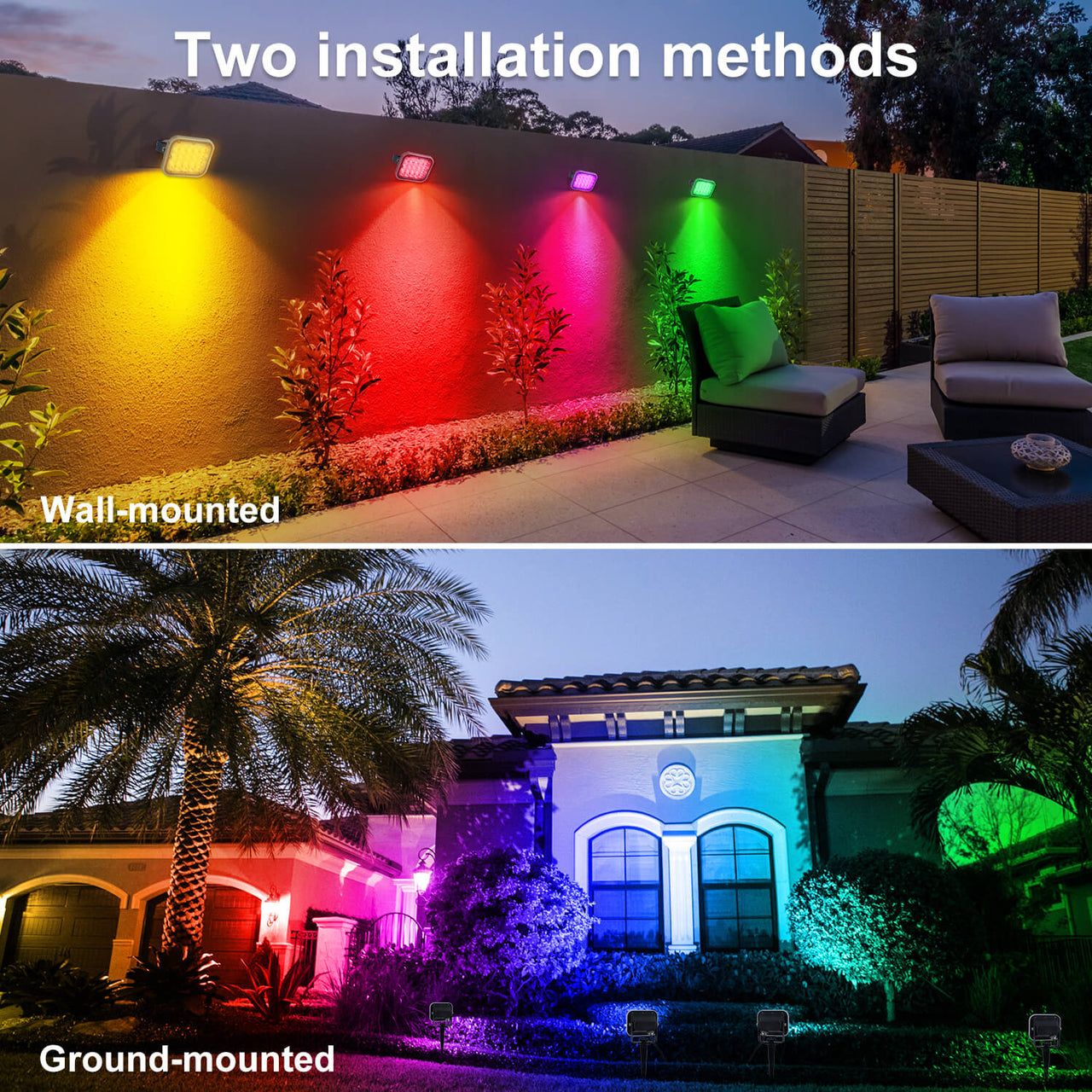 TSUN 4 in 1 Color Changing LED Spotlight Lights with Remote