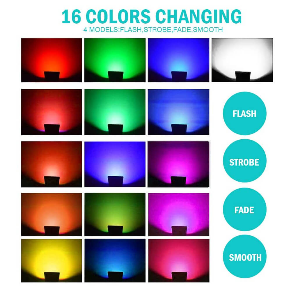 16 Colors Changing & 4 Modes