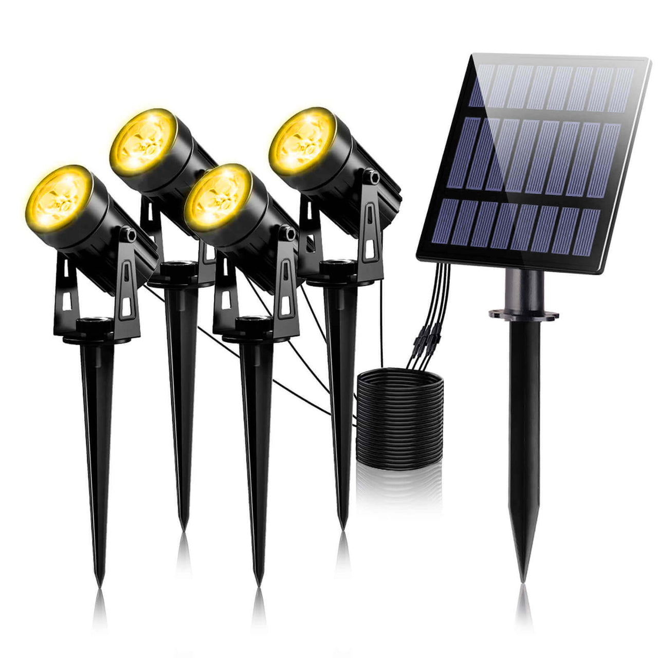 T-SUN Separate LED Solar Spot Lights Warm White