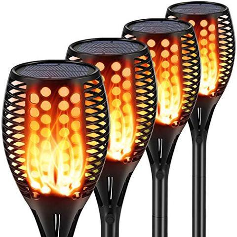 Outdoor Solar Torch Lights | With Flickering Flame
