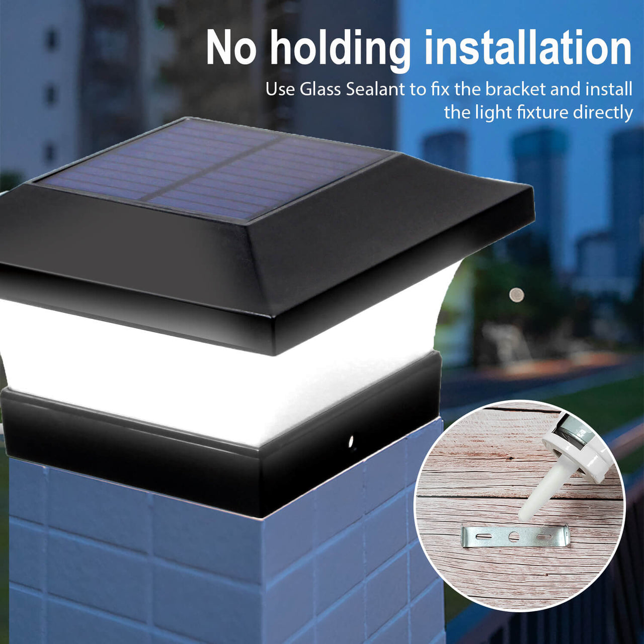 Solar Post Lights 4X4 | Solar Lights For Deck Post | TSUN