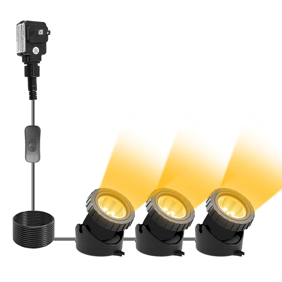 TSUN Low Voltage Underwater Pond Lights | Warm White