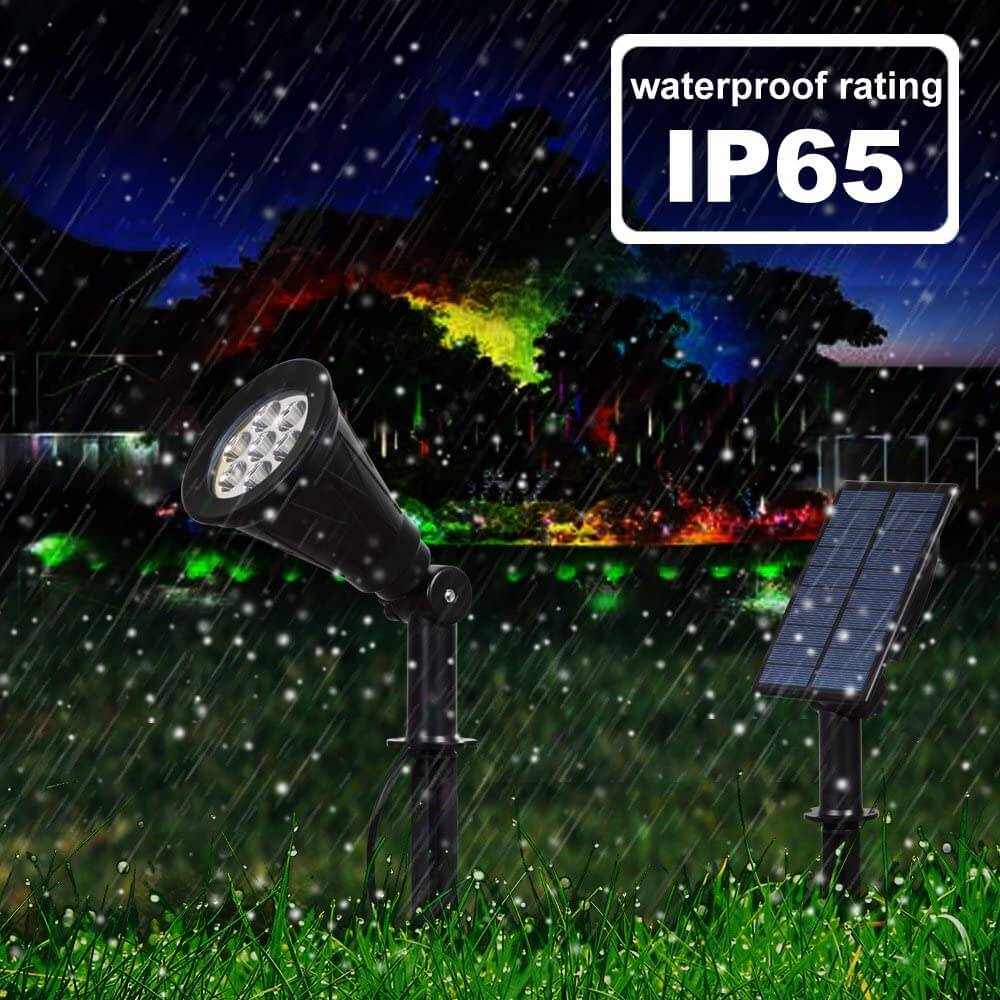 Solar spotlight with separate panel IP65 waterproof rating
