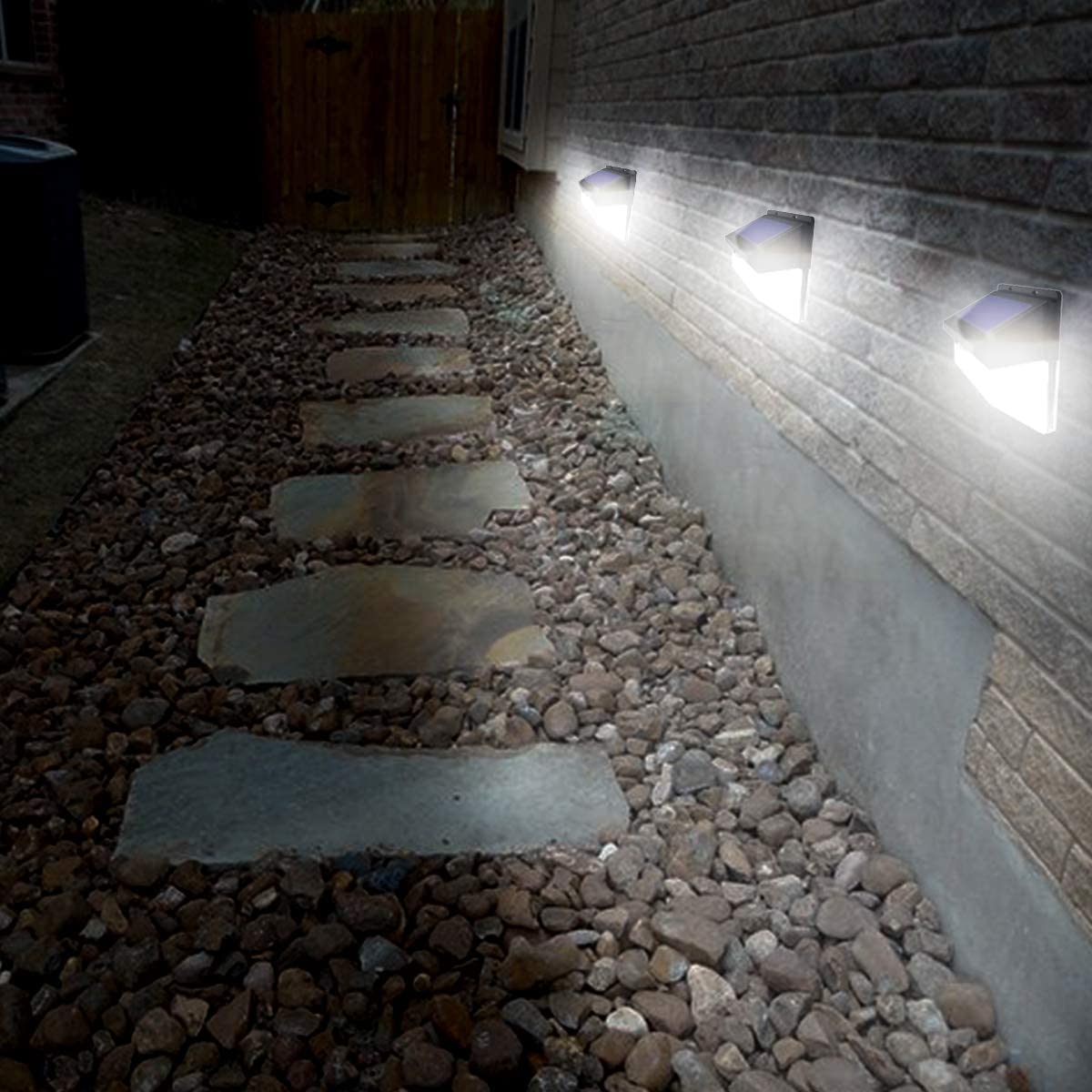 Solar retaining wall lighting