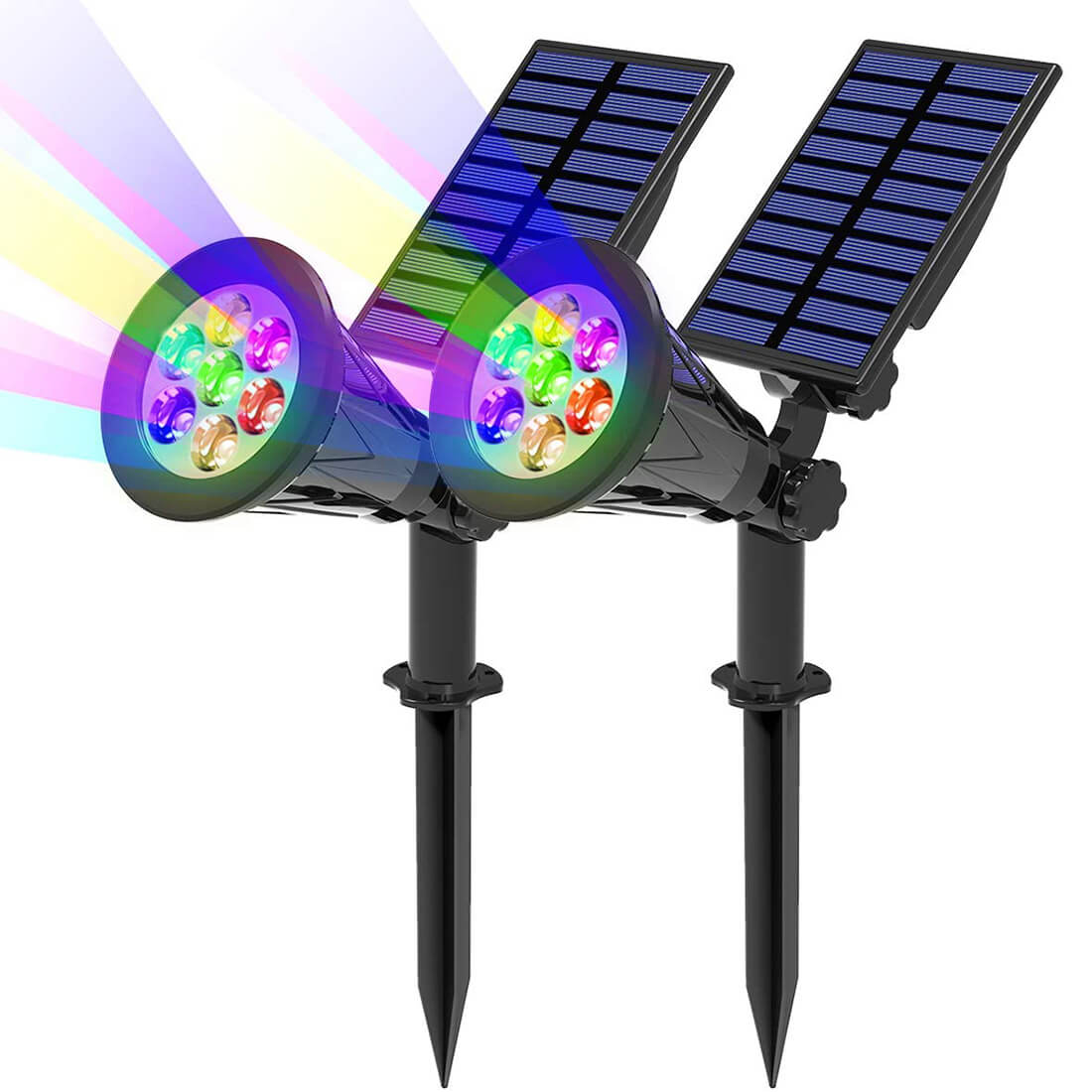Outdoor RGB Solar Spot Lights for Festival | Multicolor Pathway Lights