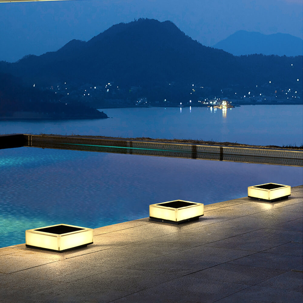 5X5 Solar Deck Post Caps Lights | Solar Lights for Fence | TSUN