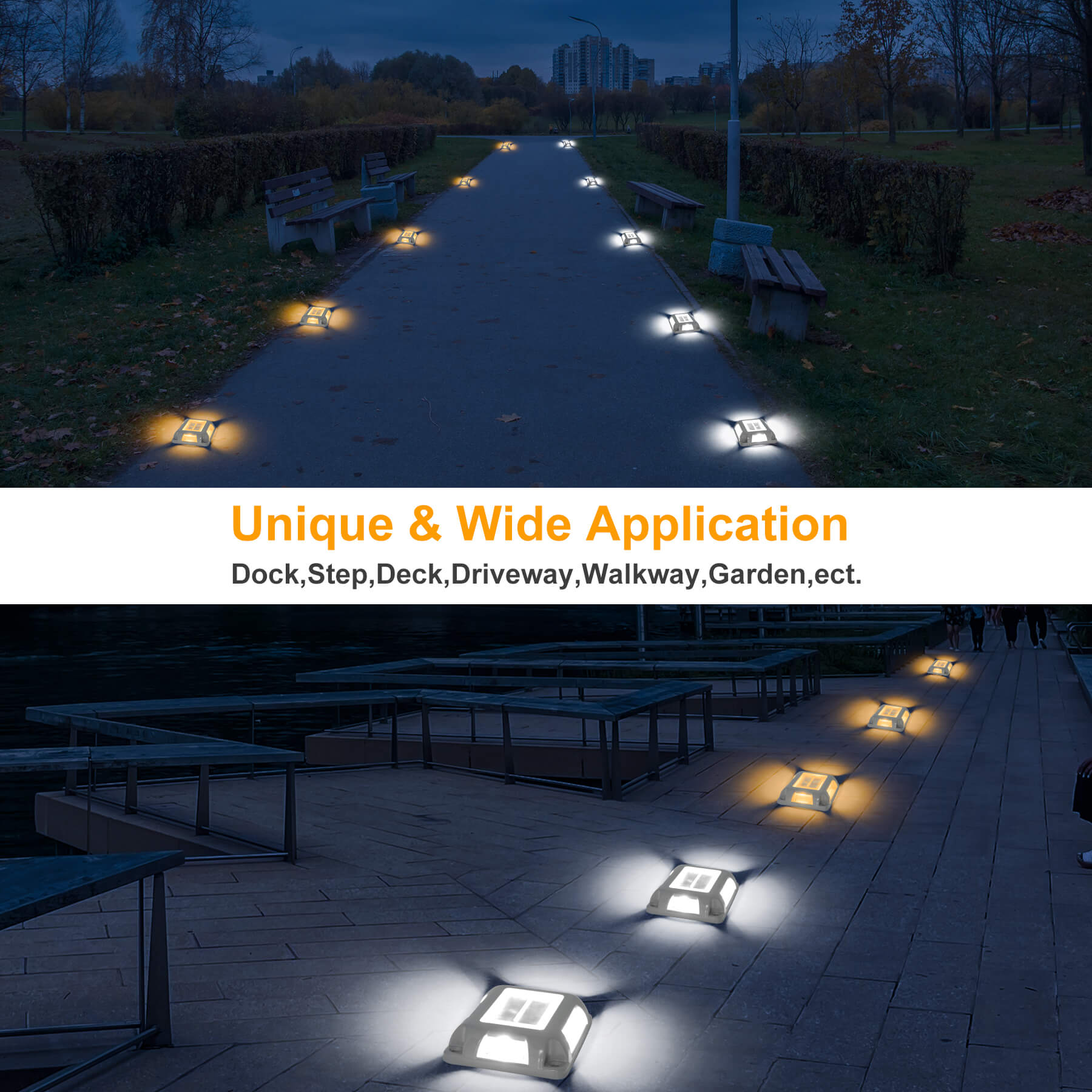 Solar Deck Lights | Road Markers Lights for Driveway | TSUN Lighting