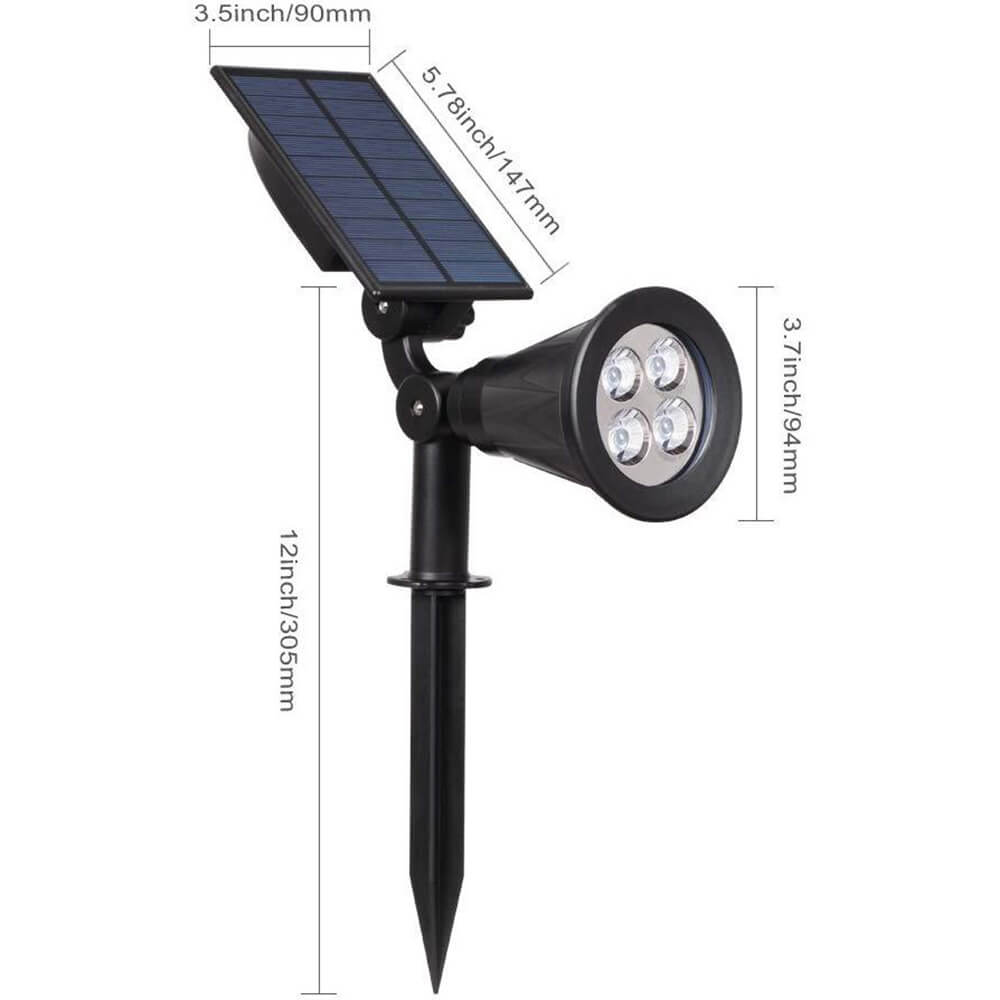 T-SUN Led Solar Spot Lights Size