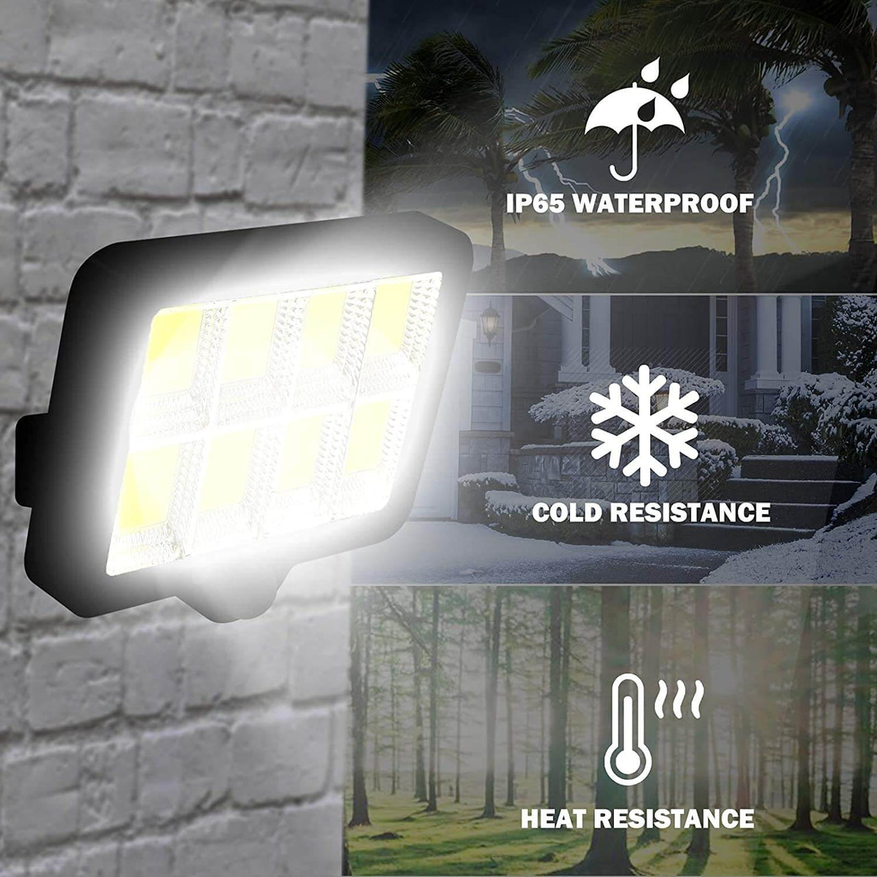 T-SUN 150 LEDs Solar Wall Lights