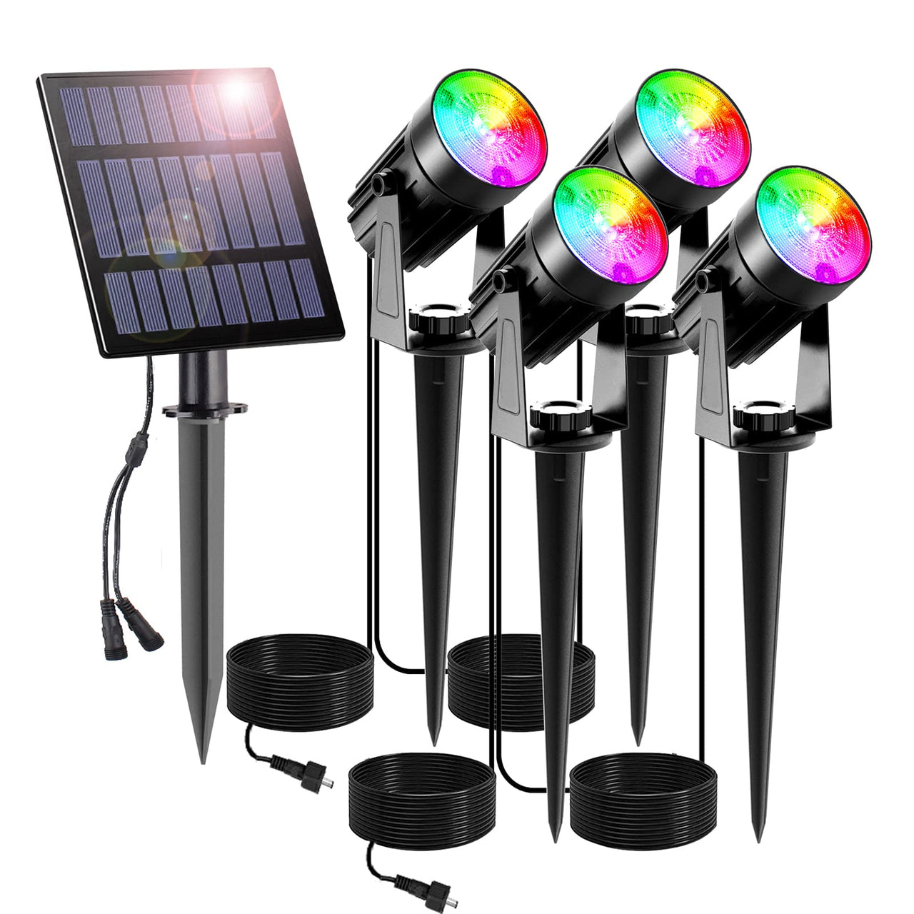 TSUN RGB LED Outdoor Solar Spotlight