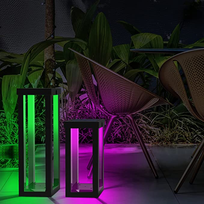 TSUN 24LED RGB Color Changing Outdoor Solar Patio Floor Lamp