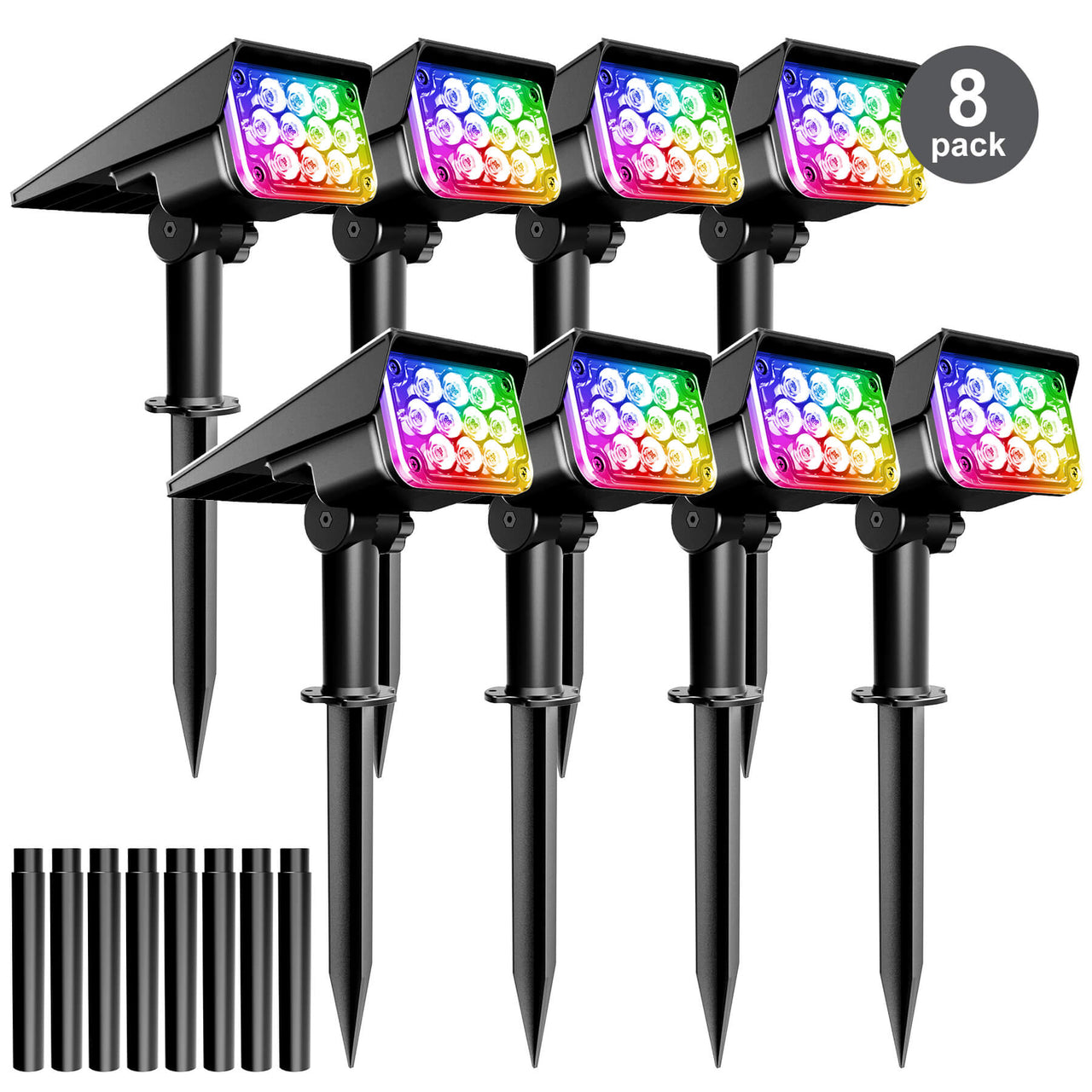 TSUN RGB Solar Spotlights Landscape Lights