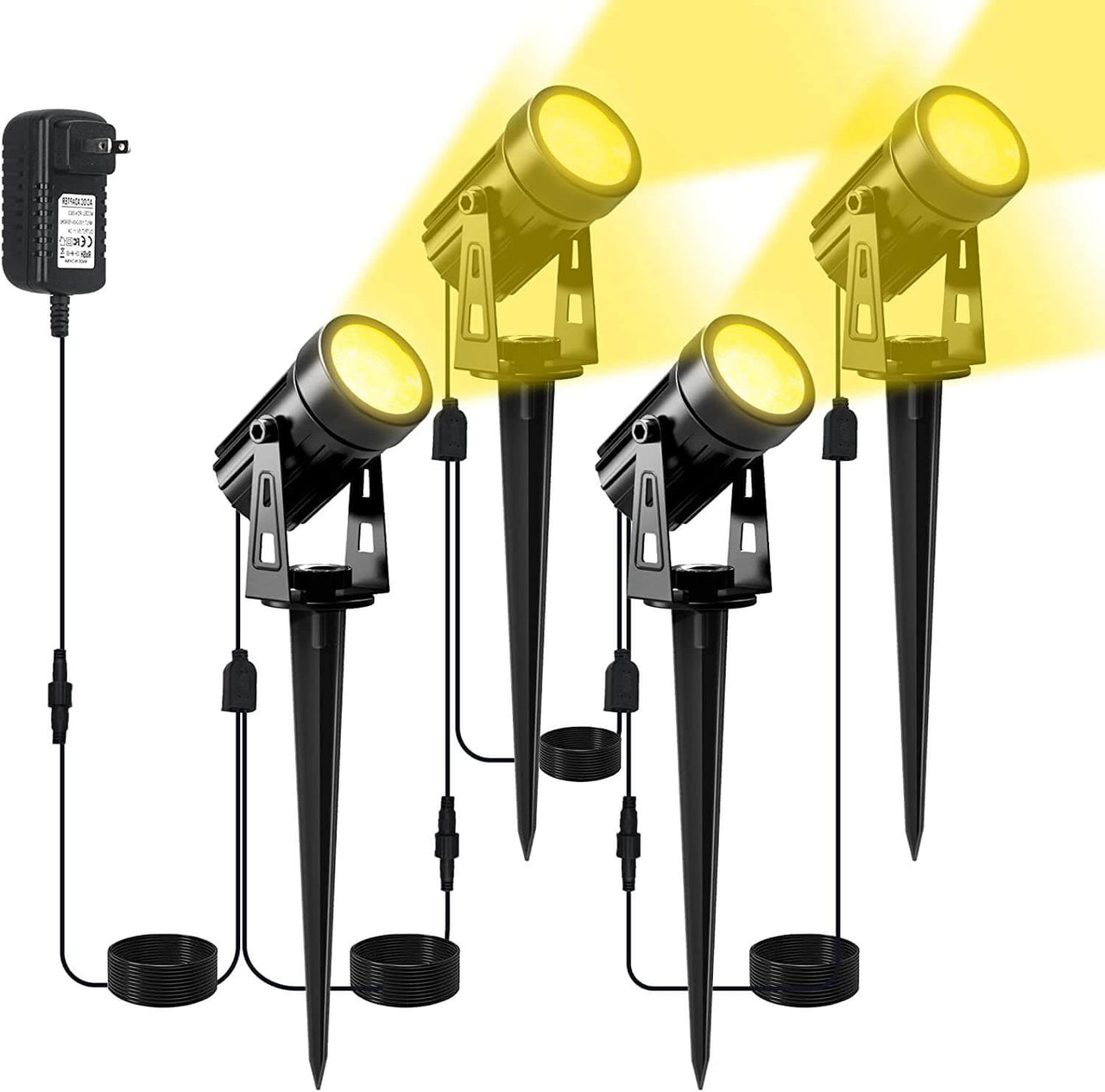 TSUN 4 Heads LED Spotlight Landscape Lighting Kits
