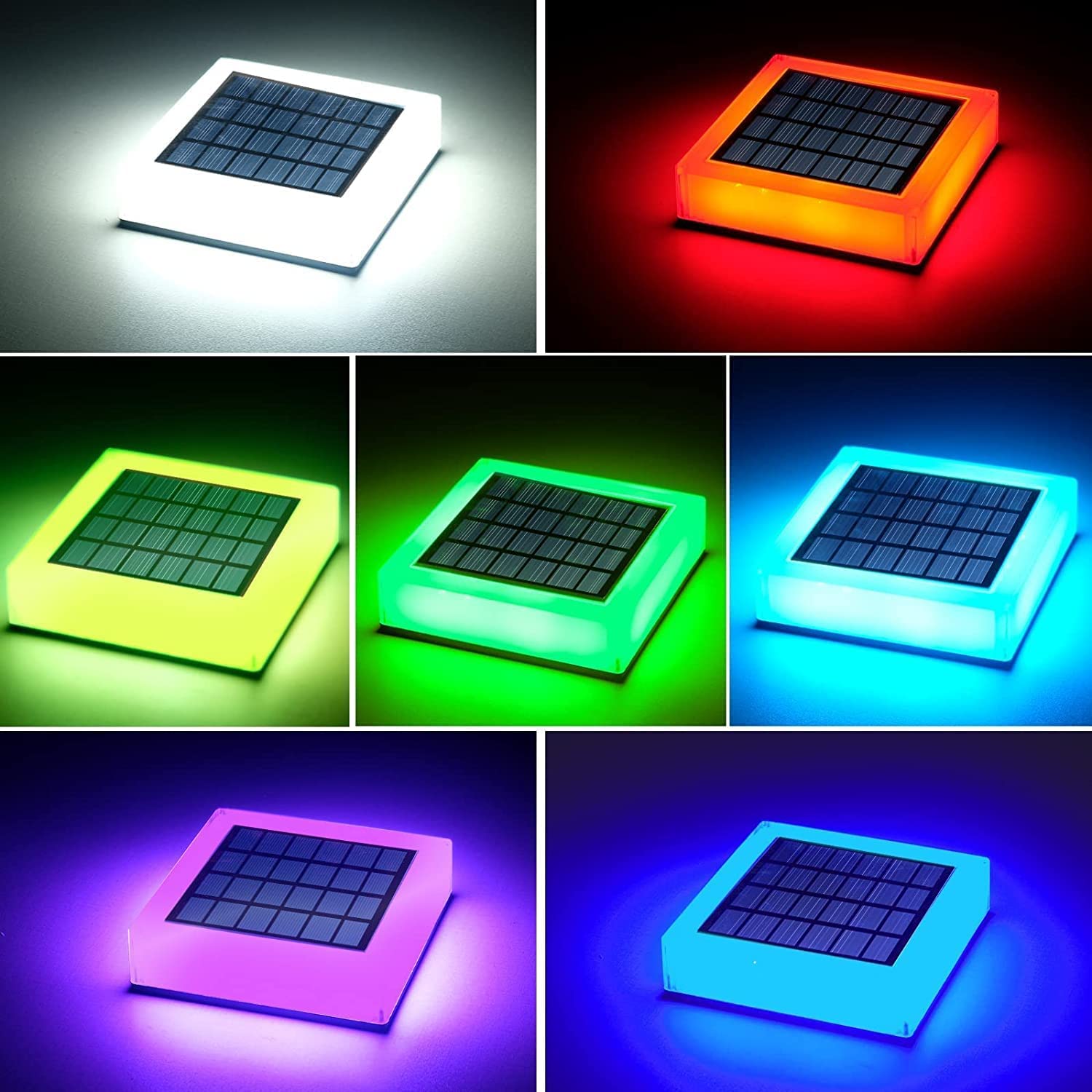 TSUN Solar Color Changing Powered Deck Lights | Fence 5X5 Post Lights