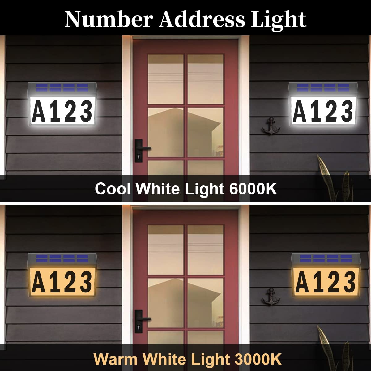 TSUN Solar Powered House Number Lights