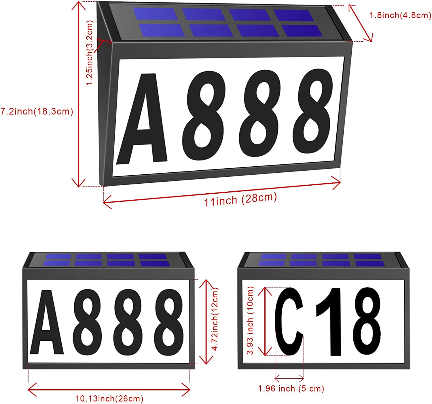 Solar House Number Light | Home Plaque Address Sign Light|TSUN