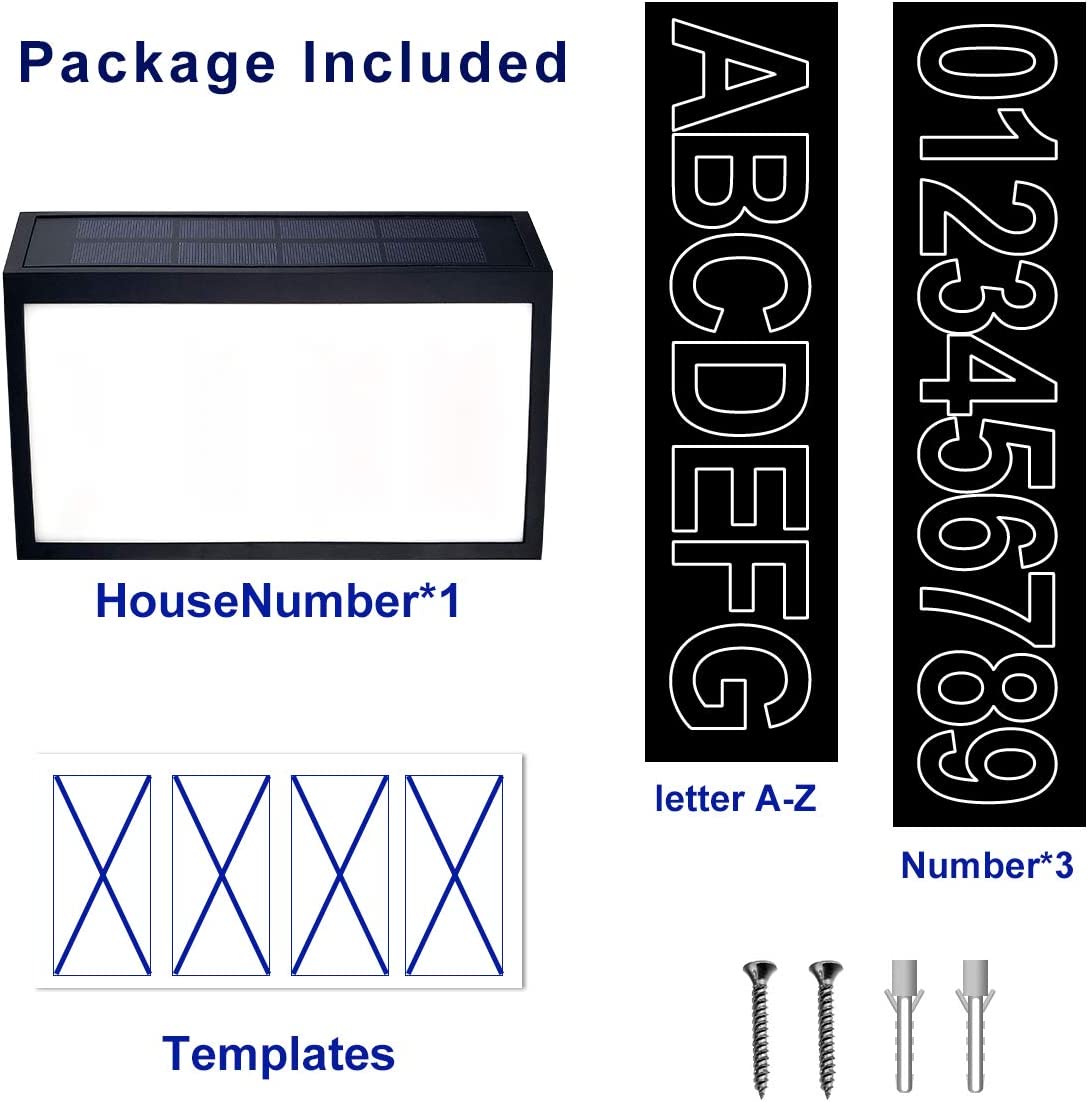 Solar House Number Light | Home Plaque Address Sign Light|TSUN