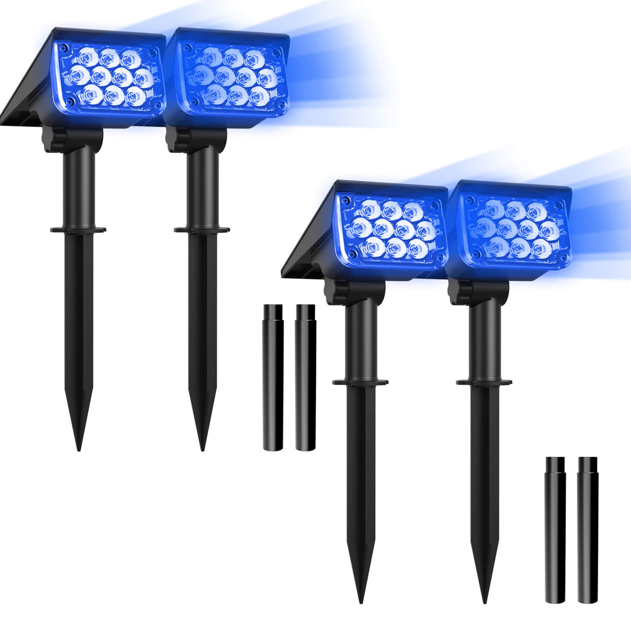 TSUN Solar Spotlights For Trees Blue