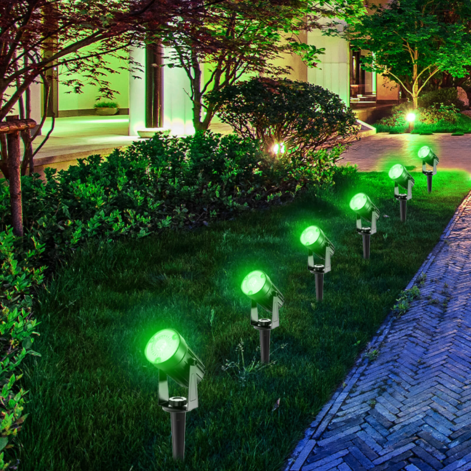 T-SUN Groene led-spots op zonne-energie voor buiten, 8 stuks, solarspots voor buiten, 2 modi, solarverlichting, waterdicht IP65, buitenverlichting voor bomen, tuinen, straten, gazon T-SUN Groene led-spots op zonne-energie voor buiten, 8 stuks, solarspots voor buiten, 2 modi, solarverlichting, waterdicht IP65, buitenverlichting voor bomen, tuinen, straten, gazon