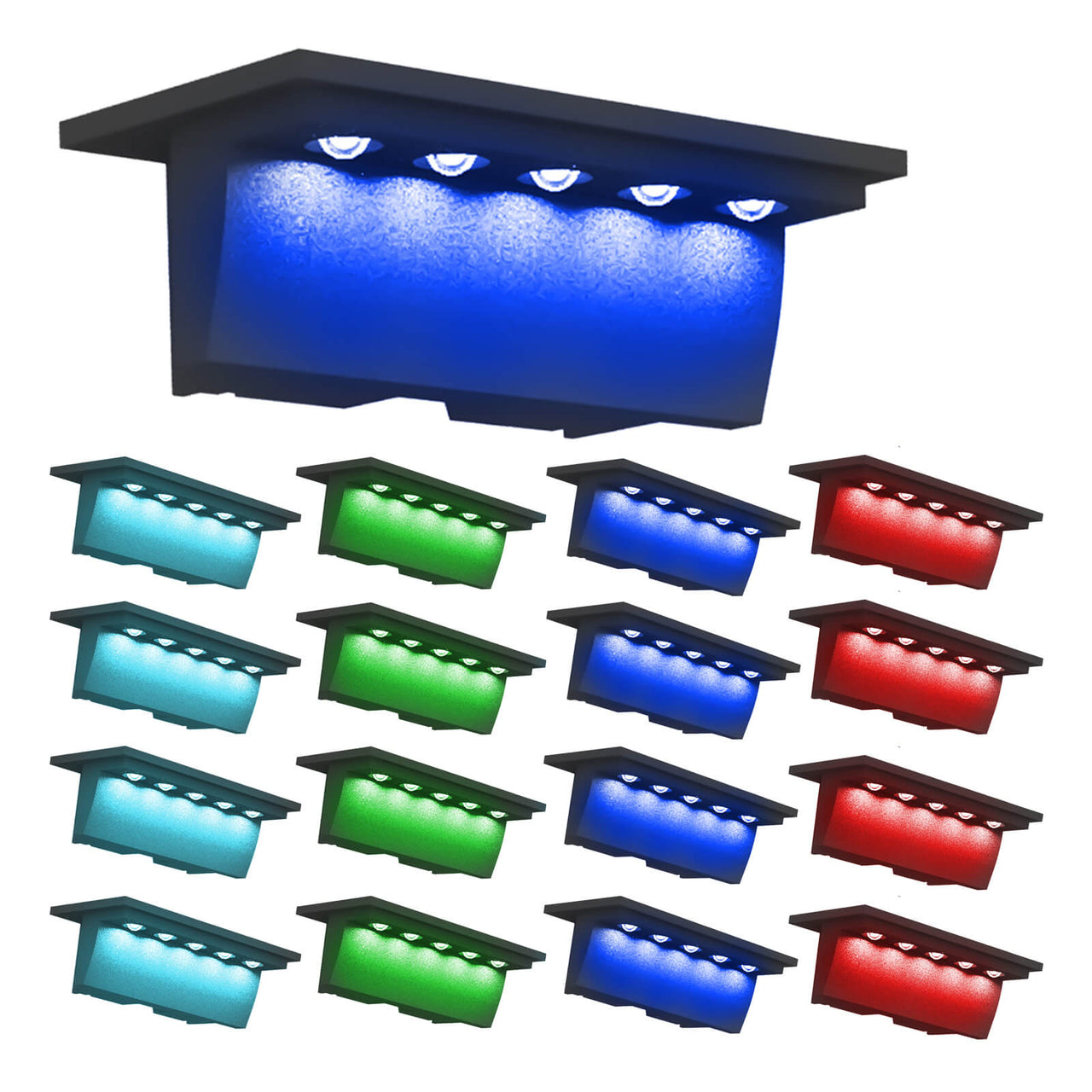 TSUN RGB Solar Deck Fence Lights | Color Changing Deck Lights