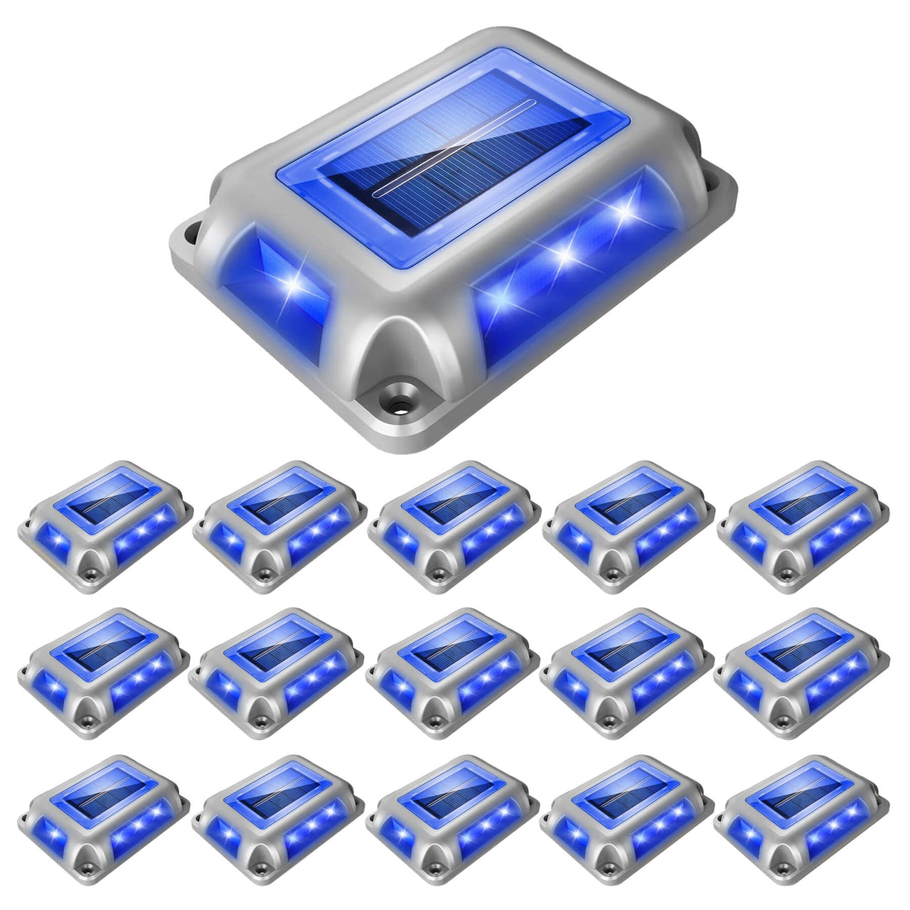 TSUN Rectangle Solar Deck Lights Blue