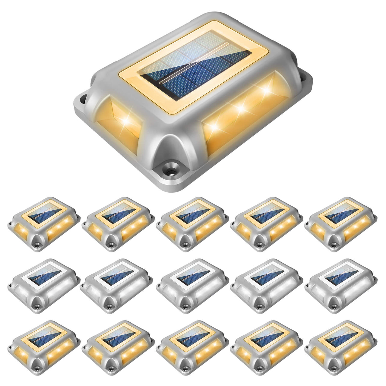 TSUN Rectangle Solar Deck Lights Two-Color Switch