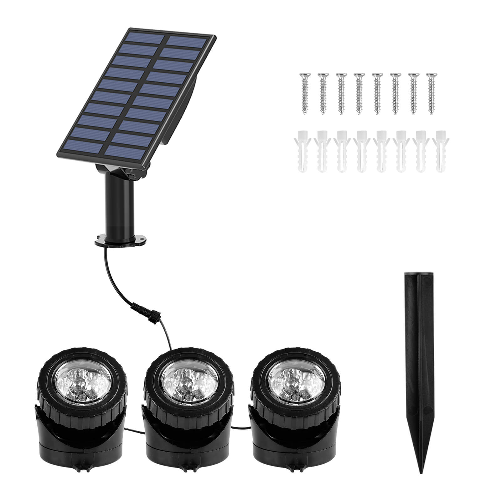 LightInTheBox Submersible Light Outdoor Solar Powered Underwater Light Multi Color Submersible Pond Spotlights Waterproof Landscape Lamp for Outdoor Garden Pool
