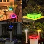 TSUN 5x5 Color Changing Solar Post Caps Lights For Pillar  Mailbox