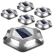 Gray Shell Solar Deck Lights White 6 Pack