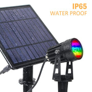 Coloured solar spot lights IP65 waterproof